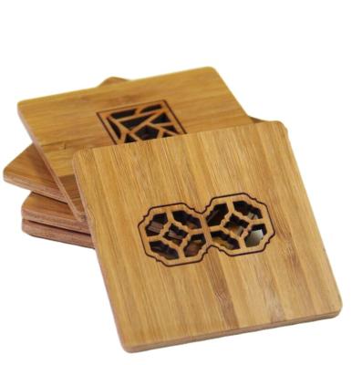 China Europe Promotional Personalized Custom Wooden Bamboo Cutting Engraving Coaster Place Mats for sale