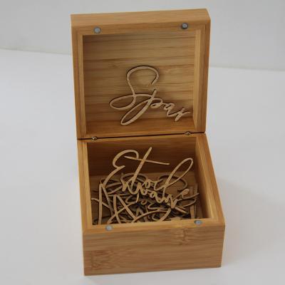 China Small Wooden Box Handmade Bamboo Wooden Jewelry Box for sale