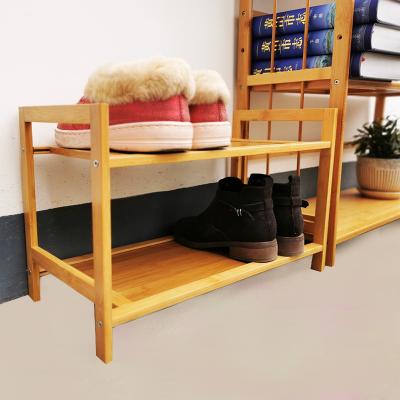 China (Other) Adjustable Bamboo Wooden Shoe Rack for sale