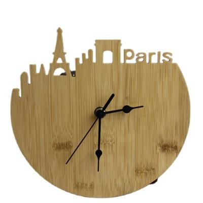 China Antique Style Wall Clock Natural Bamboo Wooden Wall Clock Customized Design for sale