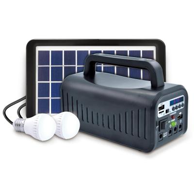 China Solar Hanging Bulb Rechargeable All Outdoor IP65 Solar Panel System For Home And Outdoor With FM Radio Blue Tooth Solar Powered System for sale