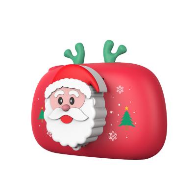 China Cute Santa Cartoon 2.4inch Smart Recording A9 HD Front And Rear Dual Camera 1800w Focus Kids Digital Camera With Camera Lens Cover for sale