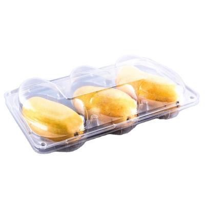 China Disposable Clear Custom Blister Packaging Box For 3 Mango Fruit for sale