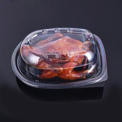 China Disposable Food Packaging Roast Chicken Disposable Plastic Container for sale