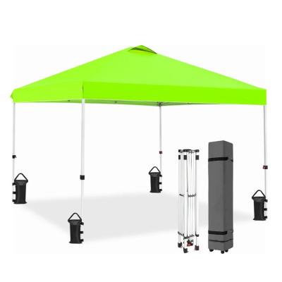 China Waterproof Promotional factory Easy Up Waterproof Fabric Outdoor Folding Pop Up Green New Style Design Custom 10x10 Canopy Tent for sale