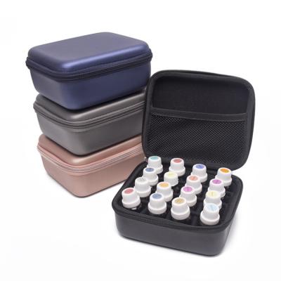 China Durable Factory Customized Essential Oil Carrying Case 16 Bottles EVA Storage Essential Oil Bag for sale