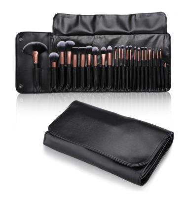 China Professional Fashion 24pcs Makeup Brush Bag Women Shape Cosmetic Brush Belt Pouch Rolling Holder for sale