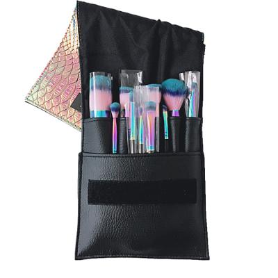 China Fashion Portable PU Leather Makeup Brush Bag Cosmetic Bag Cosmetic Brush Holder for sale