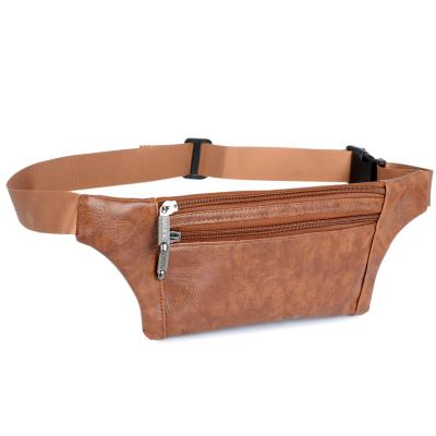 China Factory BSCI Water Proof Small MOQ PU Fanny Pack Custom Leather Waist Bag From Wholesale for sale