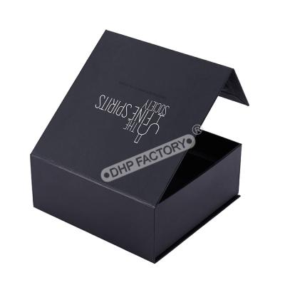 China Customization Black Flip Top Magnetic Box With Eva Insert For Goblet Packaging for sale