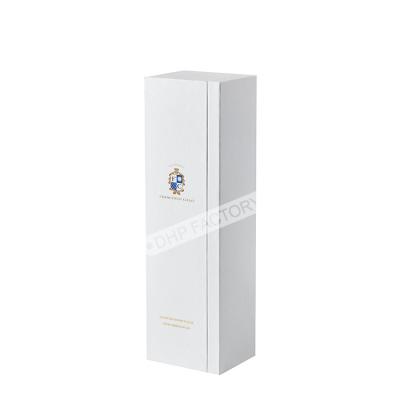 China Eco Friendly White Paper Champagne Packaging Boxes Wine Display Box PMS Printing for sale