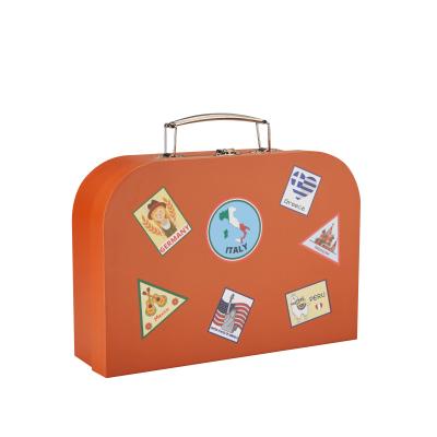 China Customization Mini Cardboard Suitcase Cardboard Briefcase Box With Handle for sale