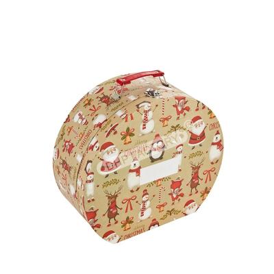 China Lightweight Round Small Cardboard Suitcase Boxes For Christmas for sale