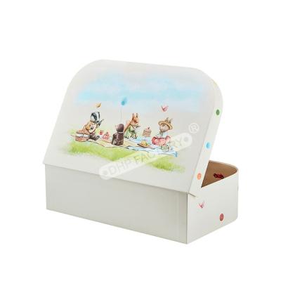 Chine Boîte de rangement de valise en carton haut de gamme personnalisée pour cadeaux poupées jouets à vendre