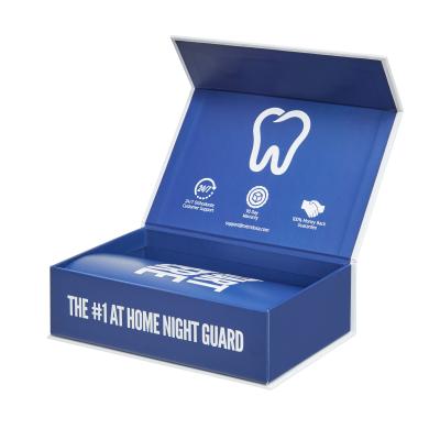 China Orthodontic Dental Aligner Box Magnetic Cardboard Box With Large UV Logo for sale