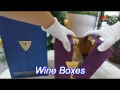 stylish double door open mini wine gift boxes for vodka liquor bottle