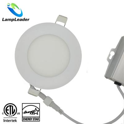 China ETL Energy Star Available Round Or Square Glass Led Panel Light 3 Colors Change Downlight for sale