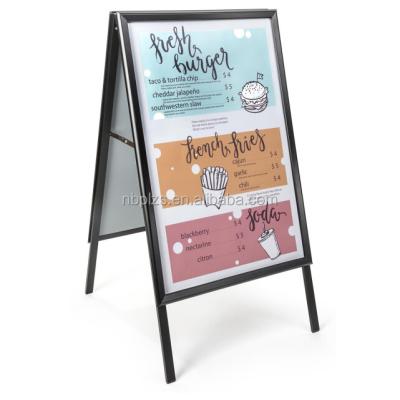 China High Quality Aluminum Black Sidewalk Sign Board A3 Sidewalk Sign Double Sided Sign Board for sale