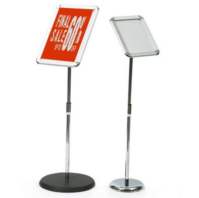 China Adjustable Size Display Information Sign Holder For Floor Menu Poster Display Stand Lobby Menu Rack A3A4 for sale