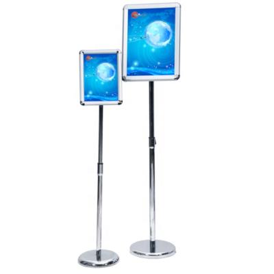 China Adjustable Aluminum Poster Display Menu Holder Board Menu Board Indoor Advertising Rack for sale