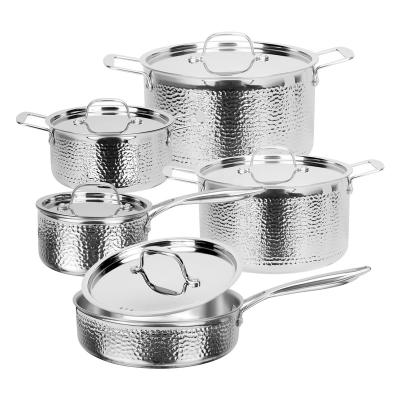 China Viable Wholesale Manufacturers of Cookware Cooking Sauce Pan Stainless Steel Cookware Pot Set for Home Kitchen for sale