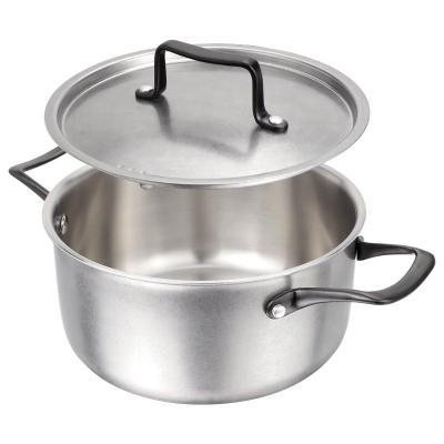 China Sustainable Wholesale Metal Cookware 3 Ply Stainless Steel Non Stick Cooking Pans And Pots Casserole Saute Pan for sale