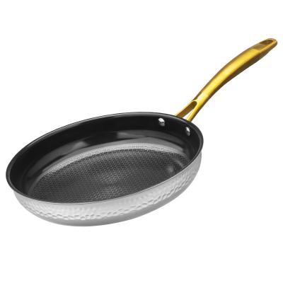 China Wholesale American style customization kitchen cooking pots and pans non-stick cookware 3 ply stainless steel frying pan for sale