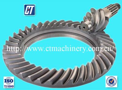 China 42CrMo or 42Cr or 4140LP or 4340H HINO Crown and pinion bevel gear with high quality and reasonable price for sale