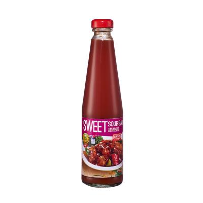 China Customized kitchen glass good quality fresh seasoning barbecue sauce china bottle 500g sweet and sour sauce 500g-P4 for sale