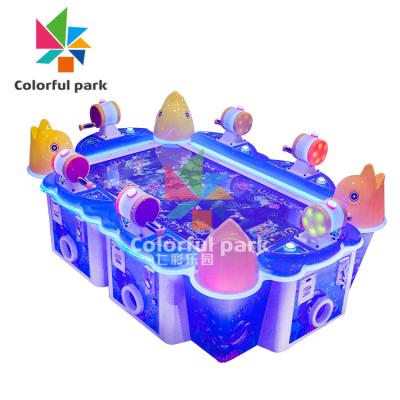 China New Plastic Colorful Park Automatic 6 Player Fishing Game Machine Ball Board Game Arcade Machine for sale