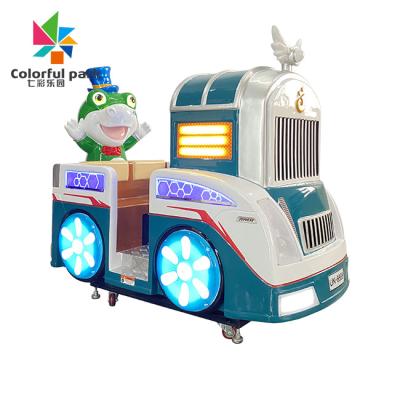 China Plastic Plastic Colorful Electric Fish Train 3D Video Animation Video Swing Machine Music Green E Park Commercial Children's Swing Automatic Machi for sale