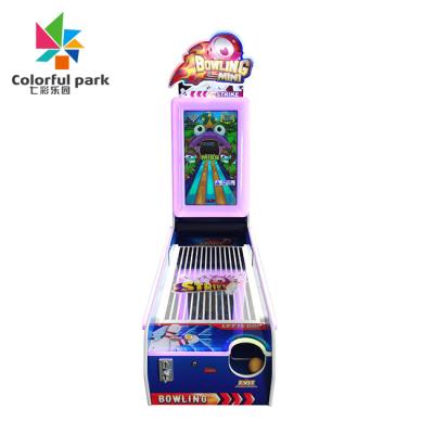 China Plastic Colorful Mini Park Game Machine Indoor Kiddie Bowling Coin Operated Rolling Video Game For Game Room Or Kid Amusement Centers for sale