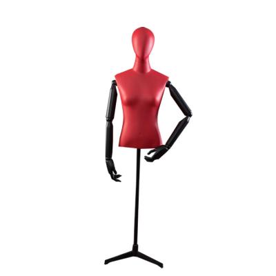 China Hot Selling Plus Size Fiberglass Half Body Female Mannequin for sale