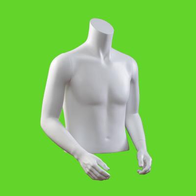 China Plus Size Fiberglass Male Upper Body Mannequin For Sale for sale