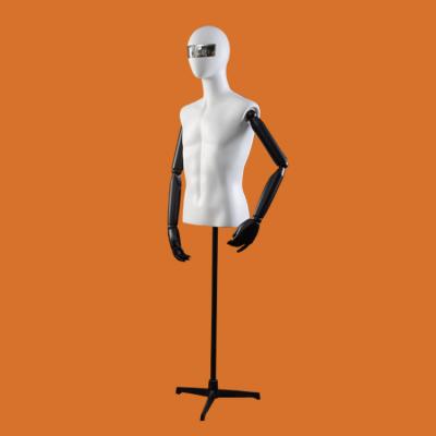 China New Design Fiberglass Plus Size Half Body Male Muscular Used Mannequins for sale