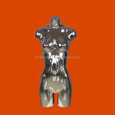 China High Quality Plus Chrome Female Mannequin Size Upper Body for sale