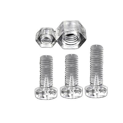 China Transparent Manufacturers Manufacture M4 Round Head PC Screws Length 4-25mm Transparent Plastic Screws for sale