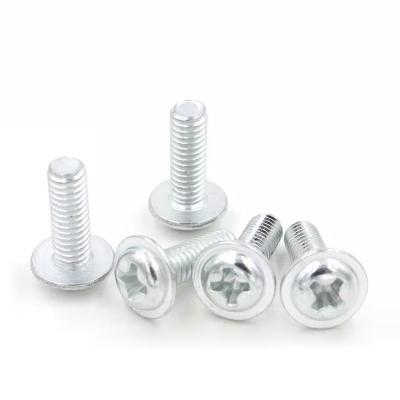 China Connection PWM Round Head With Electronic Cushion Screw Small Screw With Middle Thread M3M4M5 for sale