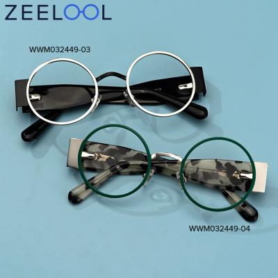 China Wholesale High Quality Brand Zeelool Round Metal Frames Cat Eye Frames Round Optical Metal Frame Glasses for sale