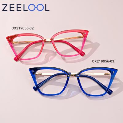 China Wholesale Zeelool Trendy Fashion Cat Eyewear Mix Optical Frames Red Mixed Glasses Frames Glasses For Women for sale