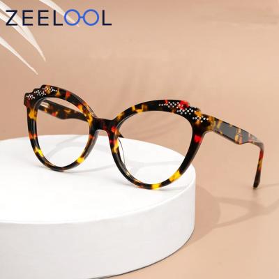 China Zeelool Cat Eye Design Multi Colors Eyewear Women Eyewear Women Optical Frame Superb Fashionable Unique Quality Acetate for sale