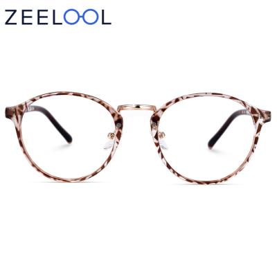 China Zeelool round small glass designer fashionable famous brands eyewear tr90 eyewear frames glass optical glasses for sale