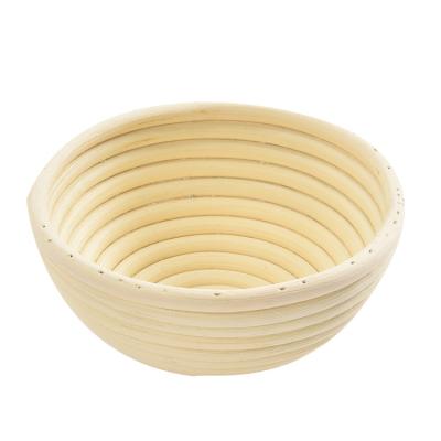 China Viable Custom Logo Eco-Friendly Bread Bowl Baking Tool Round Rattan Banneton Bread Proofing Basket for sale