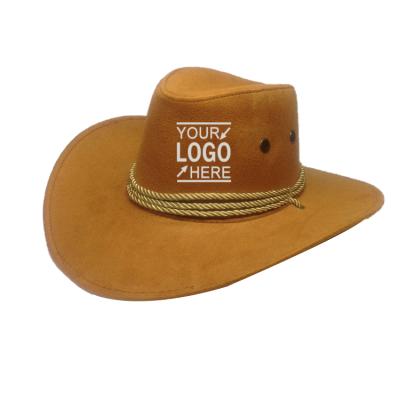 China Promotional Wholesale High Quality Picture Bands Men And Women Custom Design Your Own Brand Cowboy Hat With Rope Band for sale