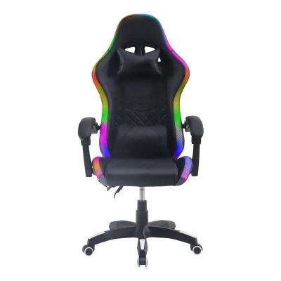 China Ergonomic Cooling PU Leather Computer Gaming Computer Gaming Back Modern High Spinning Chairs With RGB LED Light for sale