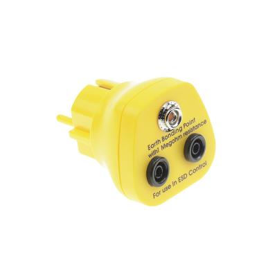 China Aidacom EP1240-15 Bonding Earth 1x10mm Industrial ESD Sockets Anti-Static Yellow EPB Plastic ESD Plug And Socket Stud 2x4mm for sale