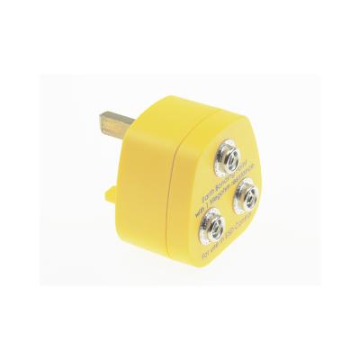 China Yellow EP1240-3 esd EBP Socket 3x10mm Industrial Strength 1M Stud UK ESD Plug for sale