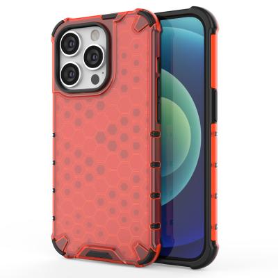 China Honeycomb Flexible Shockproof Shockproof TPU Bumper Protective Phone Case For iPhone 13/13 pro/13 pro max for sale