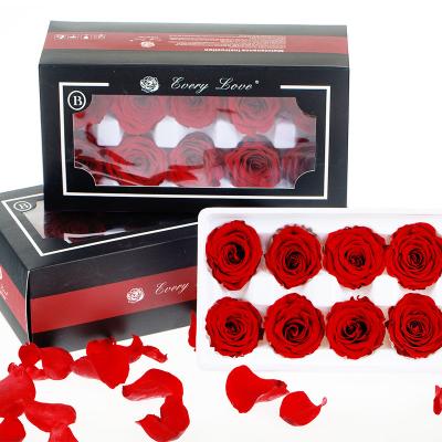 China Preserved Roses Flower Category of Wholesale 3-4 cm A 12 Pieces Valentine's Day Flower Roses Gift DIY Eternal Flower Fresh Preserved Rose Materials for sale