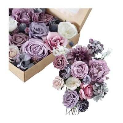 China Artificial flowers combined factory supply Diy birthday proposal simulation artificial flower direct gift box for sale